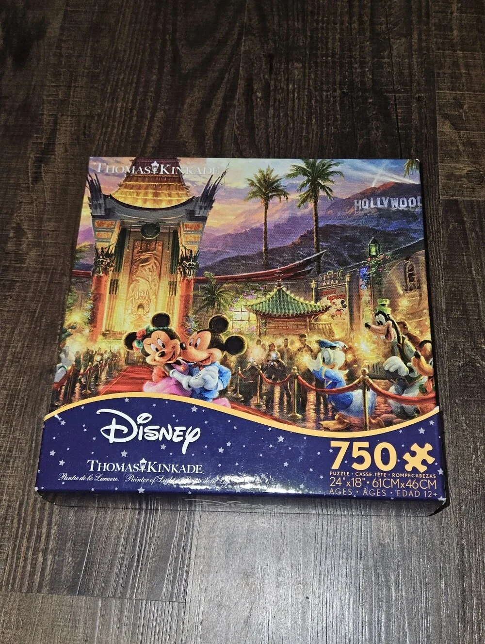 Thomas Kinkade Disney Hollywood Mickey & Minnie 750 Piece Puzzle